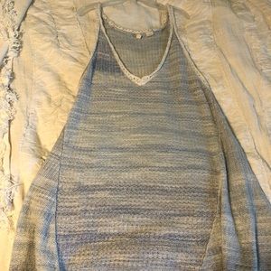 Anthropologie sky blue knit tank in a medium!!
